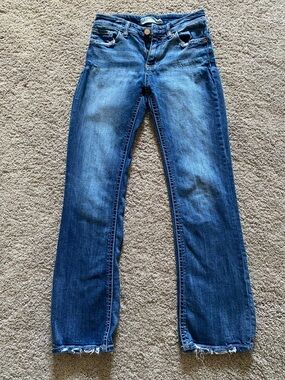 BKE Women's Medium Blue Straight-Leg Jeans